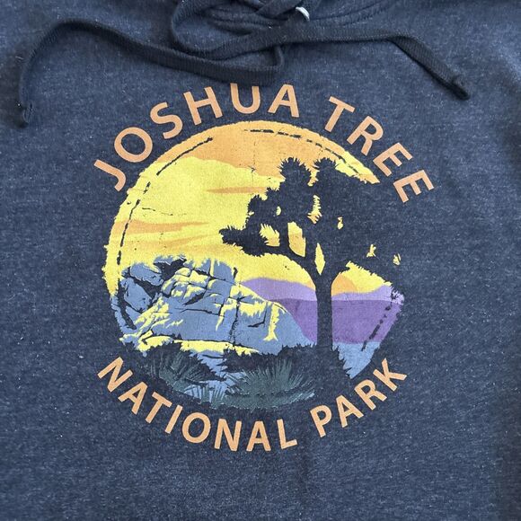 Lone Rock Hoodie Medium Blue Joshua Tree National Park Sweatshirt Loungewear - Picture 2 of 7